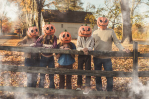 Bucks County family photography with a Halloween twist