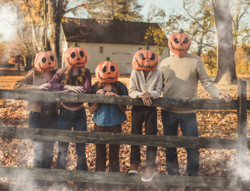 Pumpkin Head Family Portraits | Bucks County Photographer’s Spooky Pop-Up Throwback