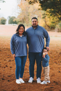 Candid fall family photo in Yardley PA
