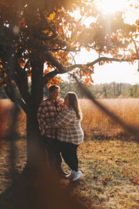 Candid fall family photo in Yardley PA