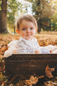 Candid fall family photo in Yardley PA