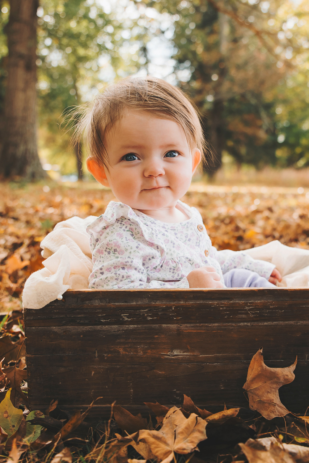 Candid fall family photo in Yardley PA