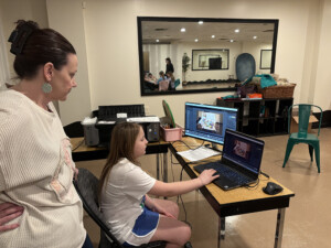 Girl Scout troop earning a Digital Photography Badge