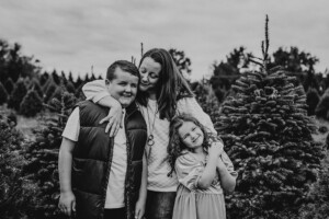 Mom with kids