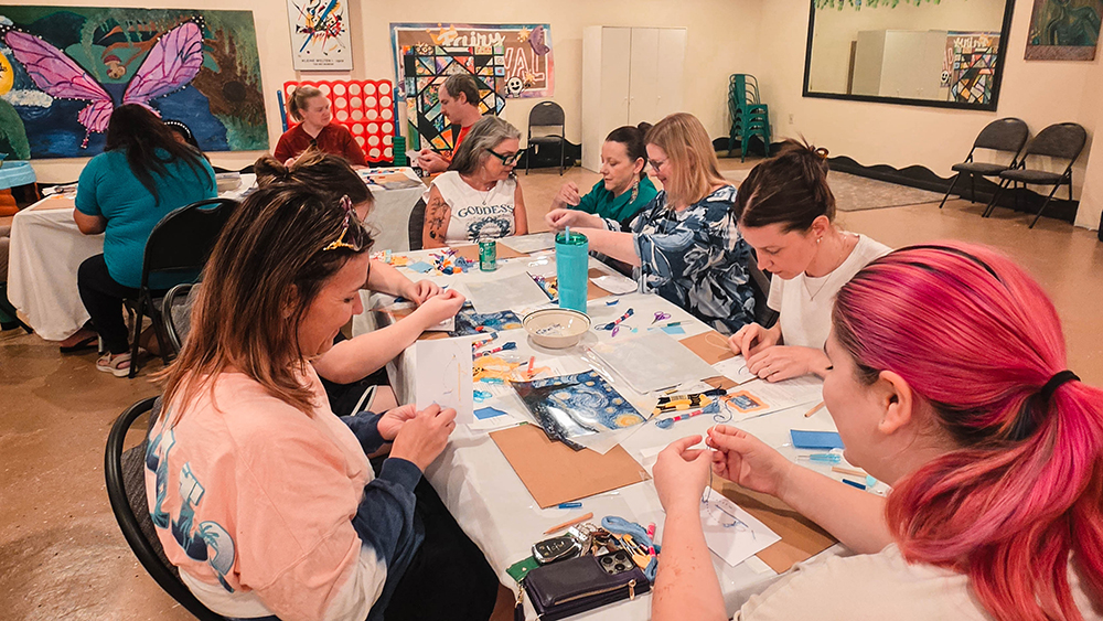 Photo Embroidery Class taught at Blank Space Community Center in Yardley